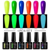 MEET ACROSS 6Pcs/Set Glow In Dark Fluorescent Gel Nail Polish Luminous Soak Off UV Gel LED Nail Art Varnish Manicure Kit 1