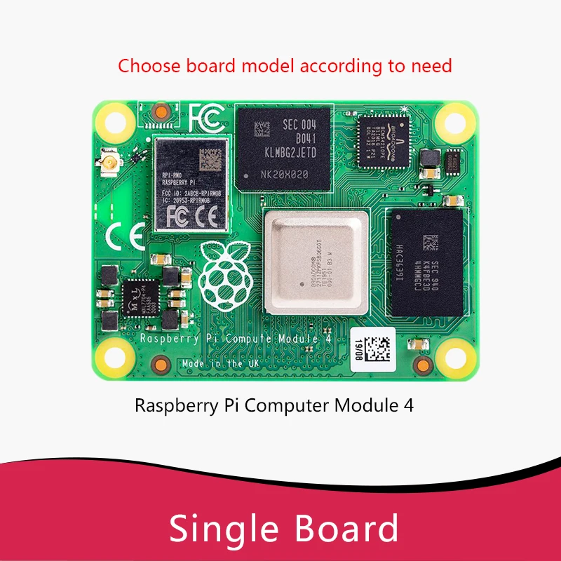 CPU Raspberry Pi Compute Module 4 CM4104000 CM4104000, Raspberry Pi CM4 4GB RAM 0GB (Lite), 2.4/5.0GHz