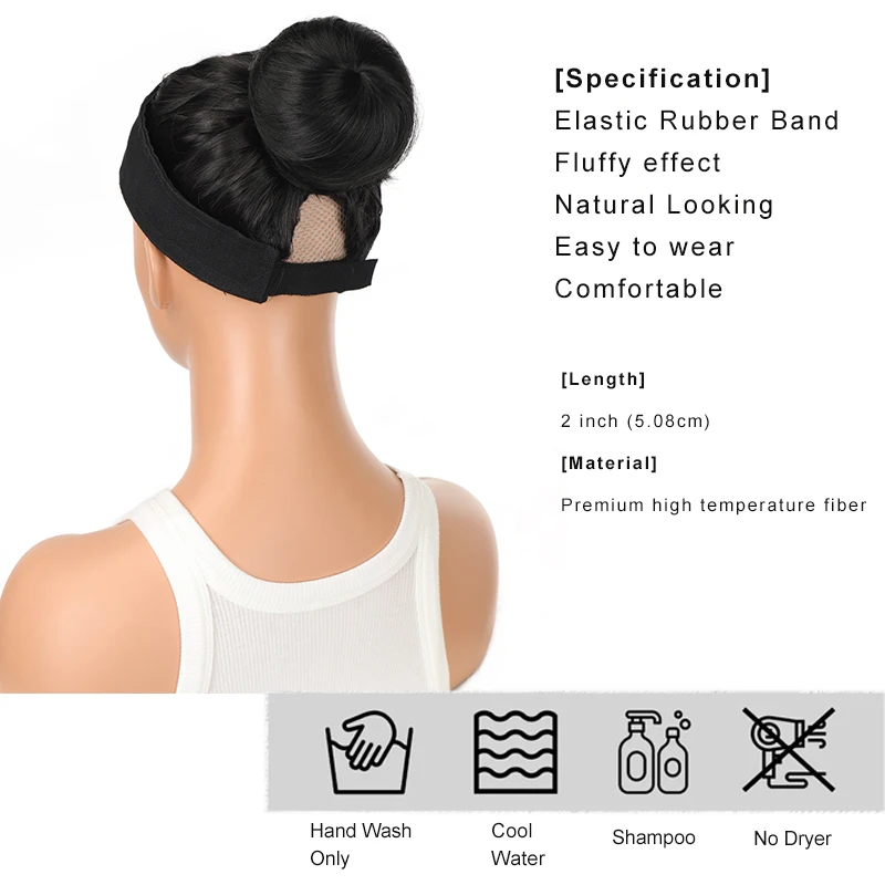 볼륨감 있는 헤어 번 익스텐션, 클립형 드로스트링 시뇽 헤어피스, 간편하게 업두드릴 수 있는 얇은 헤어용 가짜 번