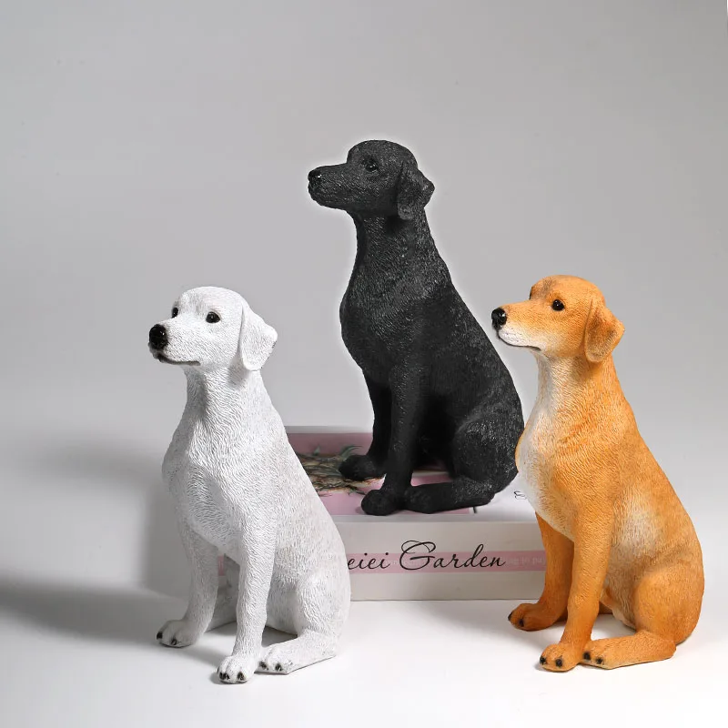 

Nordic Simulation Resin Dog Sculpture Ornaments Living Room Porch Office Desktop Animal Statue Crafts Christmas New Year Gifts