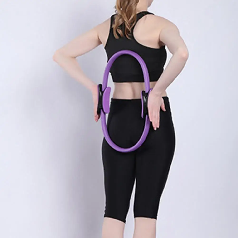 38cm Pilates Ring Anti-slip Handle Pelvic Floor Muscle Trainer Thigh Workout Toner Elastic Resistance Home Gym Fitness Equipment