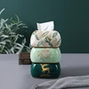 1pc Nordic Ceramic Tissue Box European Living Room Dining Room Decoration Tissue Holder 3