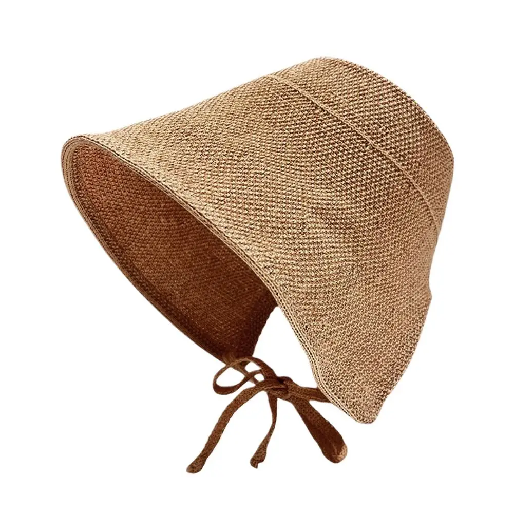 Sommer Stroh Weben Schatten Hut Leinen Stroh Regency Bonnets Hüte Big Eaves Sonnenschutz Kappe Für Sommer Outdoor-Aktivitäten – Detail 2
