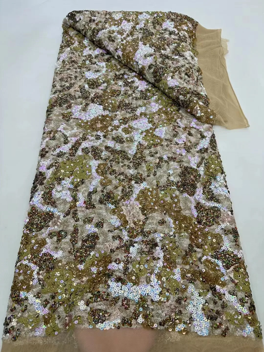 

Luxury Evening Dresses 2023 High Quality Embroidery French Lace Fabric African Sequins Beaded Tulle Lace Fabric For Sewing