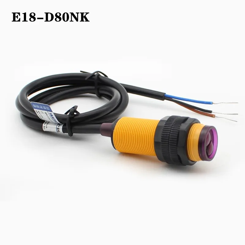 

Smart Car Robot E18-D80NK Infrared Obstacle Avoidance Photoelectric Sensor Proximity Switch 3-80cm Detection Range Adjustable