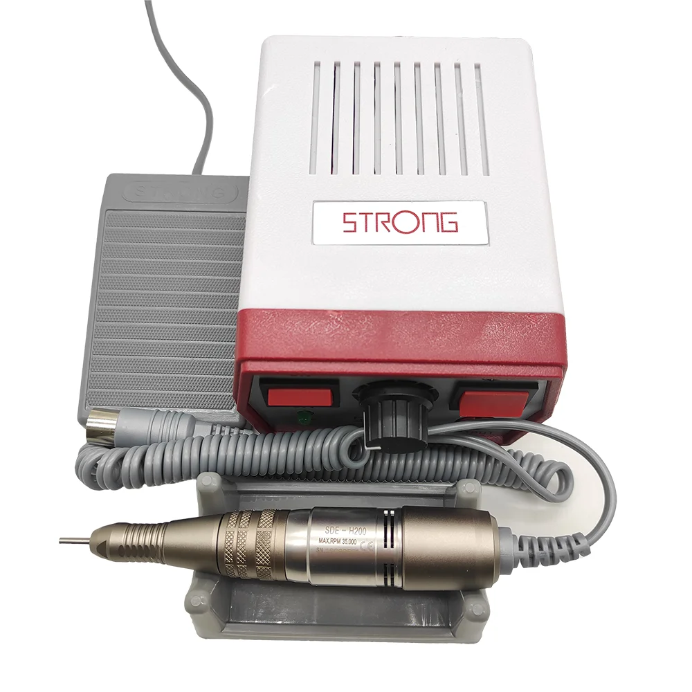 65W Manicure Machine Strong 204 Control Box 35000RPM SDE-H200 Electric Nail Drill Handle Professional Nail Art Equipment 2