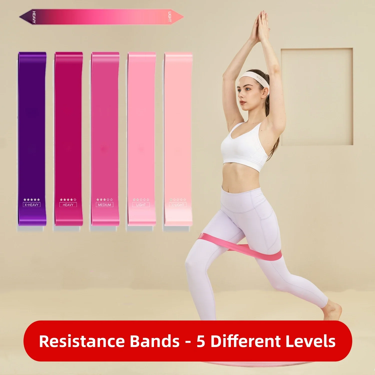 Enhanced Fitness Resistance Bands for Yoga, Pilates, and Strength Training