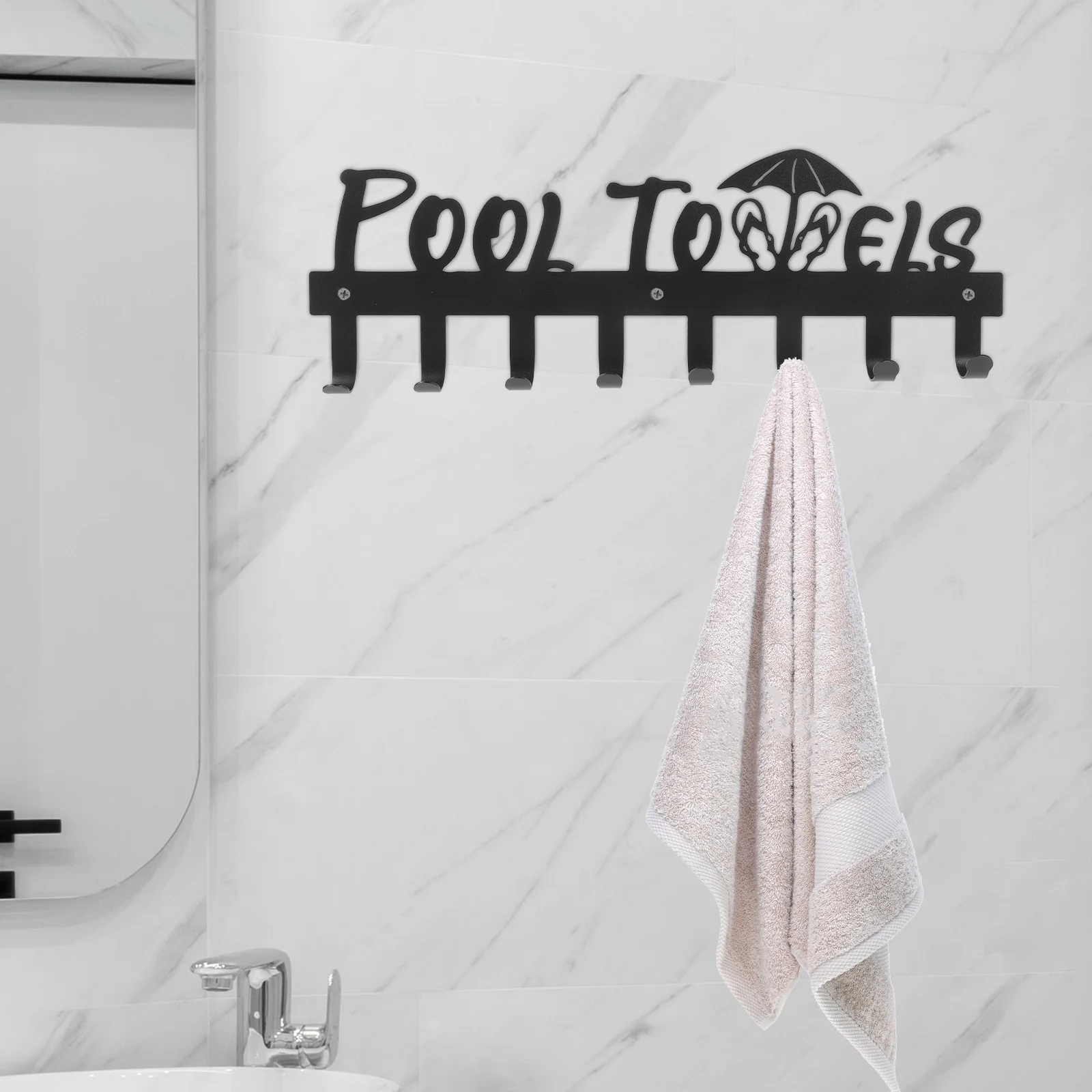 

Towel Hanger Rack Hanging Bathrobe -mounted Bathroom Hook Rack