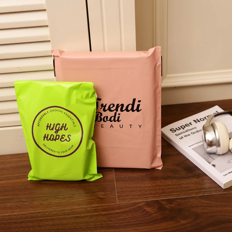 100 plastic courier bags, colored packaging bags, polyethylene mailing bags, parcel shipping and storage bags, with printed logo 3
