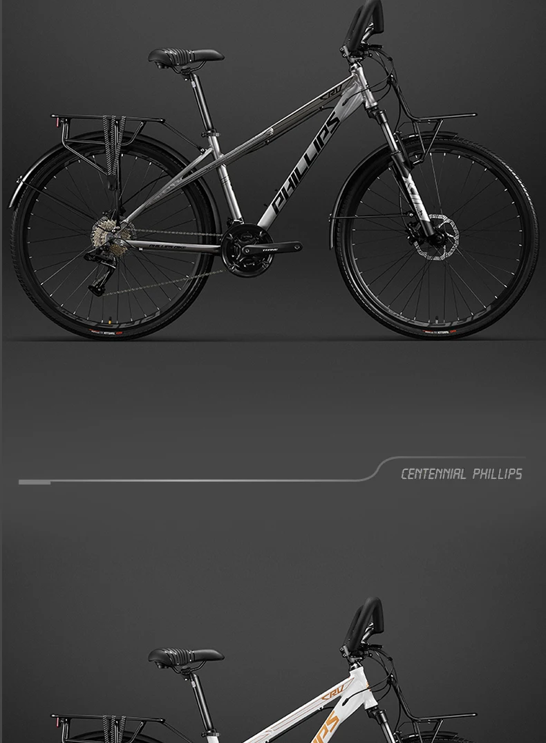Touring Bike Travel Bicycle 24/27/30/33 Speed Aluminium alloy Longrider Road Bike 27.5” Treking Bicycles With Butterfly Handle