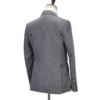 Cenne Des Graoom Elegant Grey Tweed Suits For Men Single Breasted 1 Buttons Jacket Vest Pants Slim Fit Wedding Business Meeting 4
