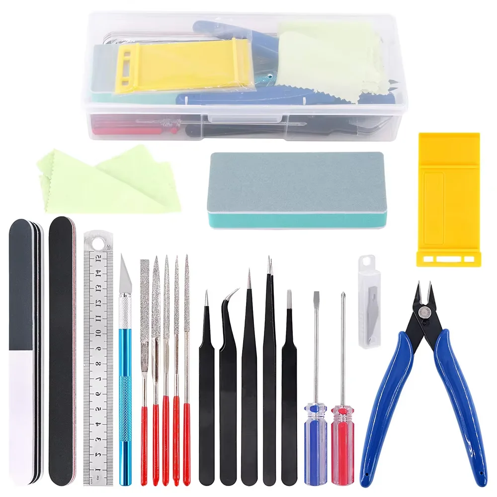 3D Printing Tools Kit Multiple Models 3D Printer Trimming Knife Scraper Cleaning Needle Tweezers Pliers Deburring Kit