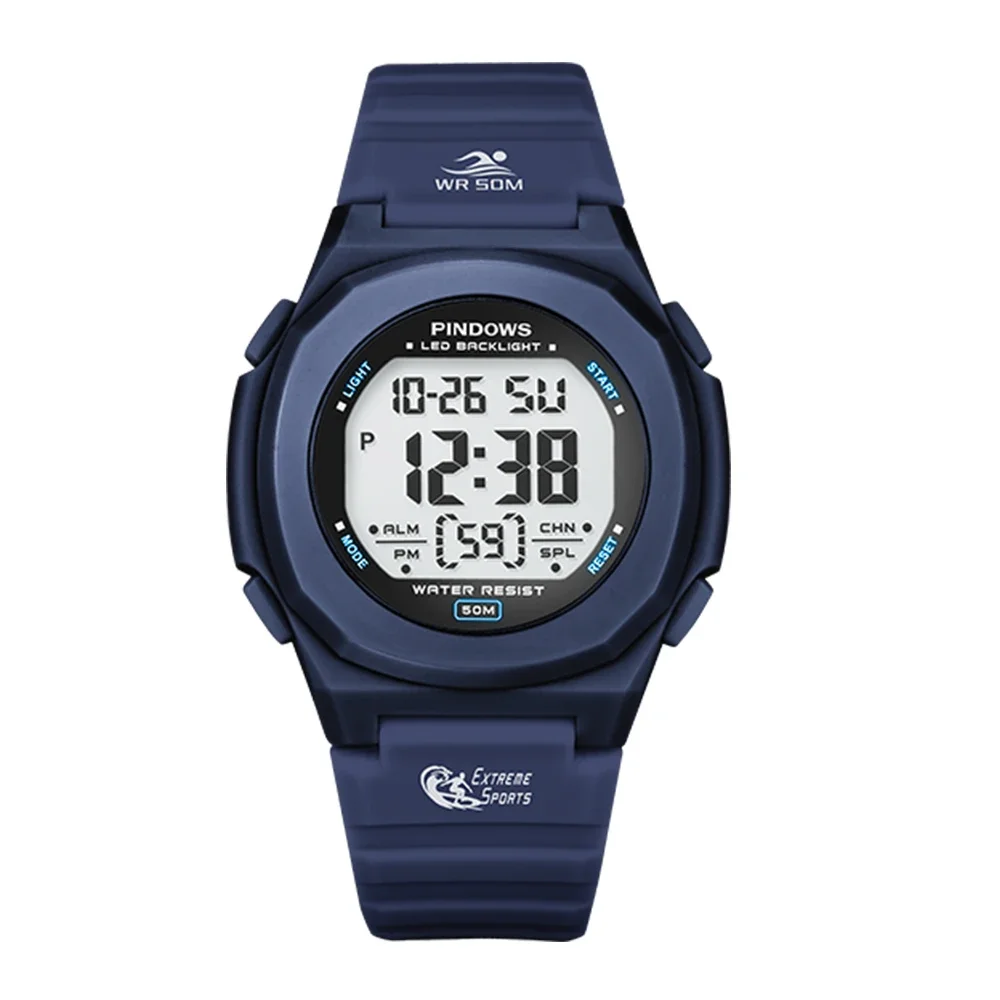 Fashion Digital Watch Men Simple Silicone Alarm Electronic Handwatch Student Backlight Outdoor Small Dial Sport Wristwatch Male