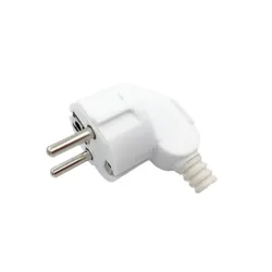 Enhanced Power Adapter Plug with Detachable Connector, 16A 250V, White/Black (WHITE)