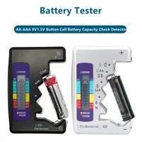 Digital Battery Tester LCD Display C D N AA AAA 9V 1.5V Button Cell Battery Capacity Check Detector Checkered Load Analyzer 1
