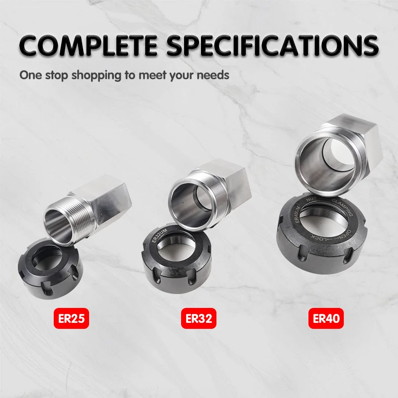 Square/Hexagon ER25 ER32 ER40 Collet Chuck Seat High Precision Hard Steel Spring For CNC Lathe Engraving Cutting Machine Holder