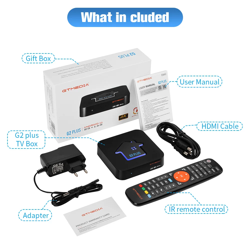 GTMEDIA G2 Plus ȵ̵ 11.0 TV ڽ, Amlogic S905W2 2G16G  2.4G   4K H.265 GTPlayer  ڽ G2Plus