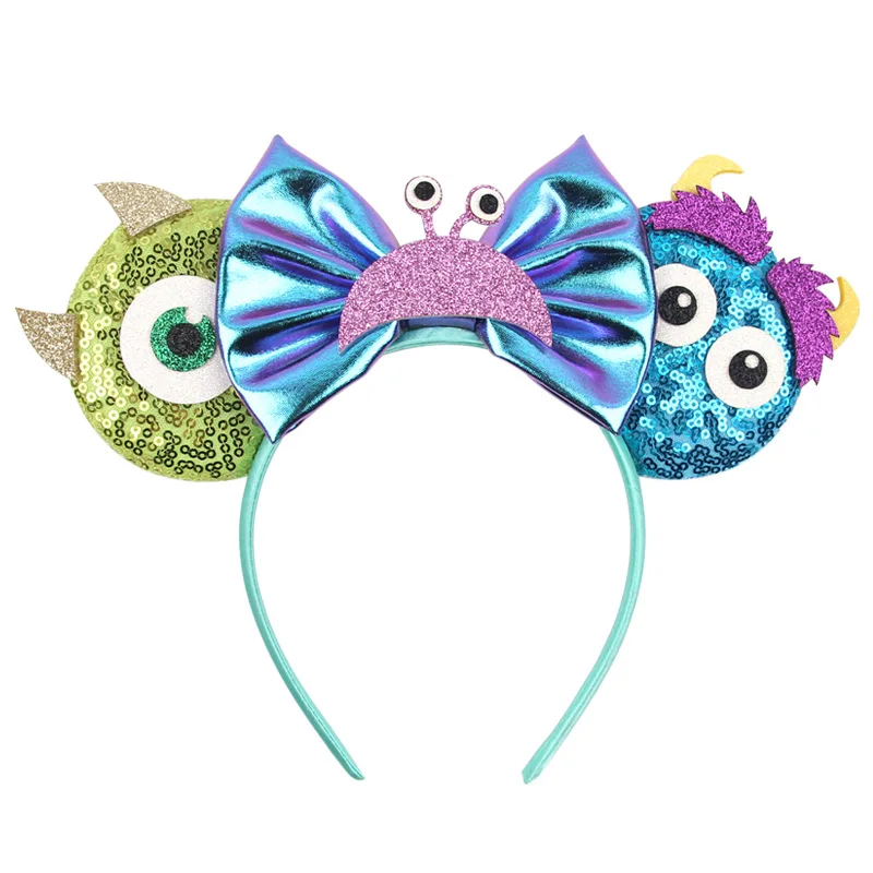 Disney Children's Cartoon Hairband Monster University Green Mickey Big Eyes Role Playing Animal Headpiece
