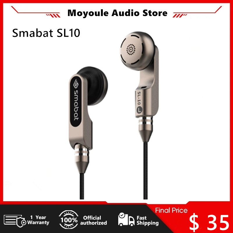 Smabat SL10 In Ear Monitors Two-way Dual-motion Coil Detachable MMCX 3.5mm/ CX31993 HD Digital DAC Type-C Plug  Wired HiFi IEM