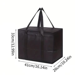 Enhanced Insulated Thermal Tote - Long - Lasting Temperature Control (Black)