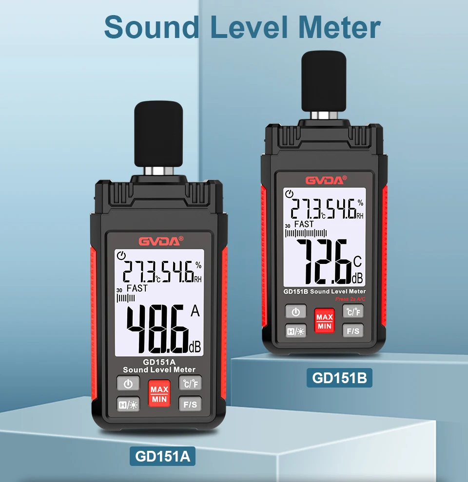 Tanie GVDA cyfrowy miernik poziomu dźwięku miernik poziomu dźwięku Sonometro Decibelimetro 30-130dB miernik sklep