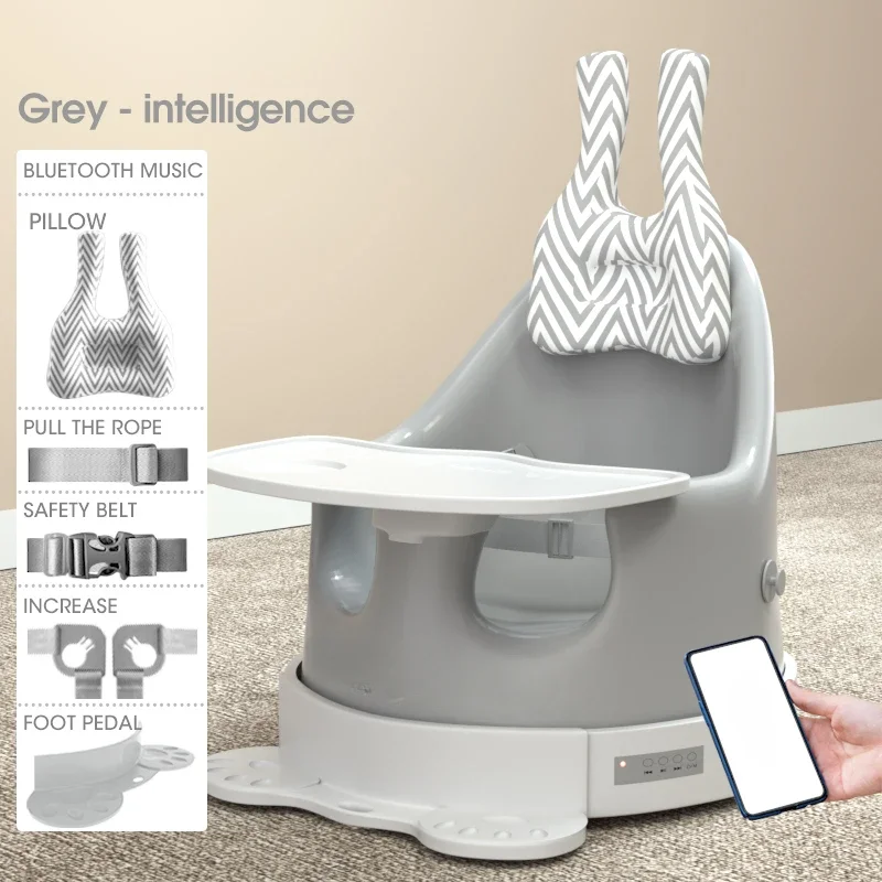 

Factory direct PU integrated baby dining chair, auxiliary seat is light, removable and heightened seat baby fixed dining chair
