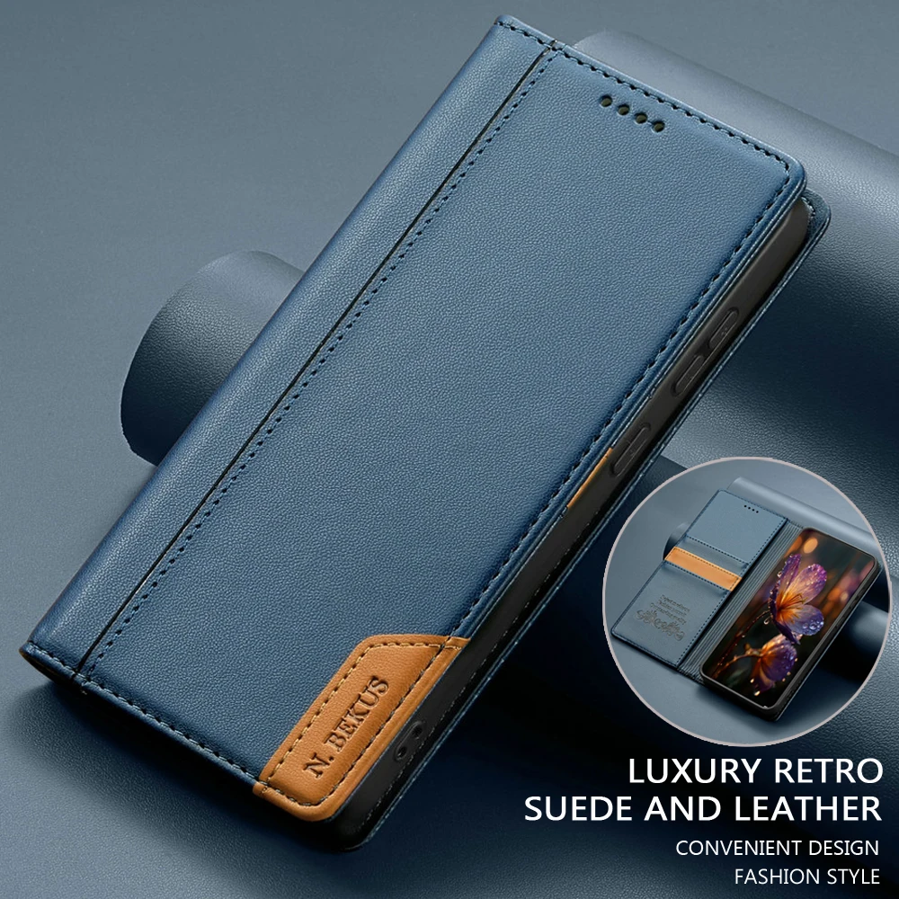 Premium RFID Leather Wallet Flip Case - Stylish Protective Cover