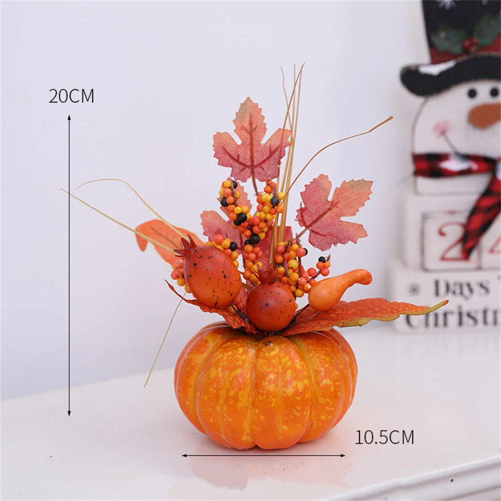 Autumn Harvest Artificial Pumpkin Sunflower Ornament Realistic Flower Simulation Decoration Party Fall Home Window Decor Props artificial plant flowers artificial plant flower artificial pumpkin decoration
