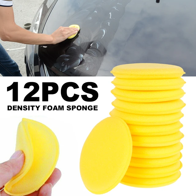 Deatailing Car Wash Wax Polish Pad Sponge Cleaning Tool Kit Waxing  Applicator Pads Wiht Handle Car-Styling - AliExpress