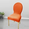 Round Back Chair Cover Jacquard Adjustable Large Size Luxury Chair Pad Case 2024 Christmas Seat Cover Streach Dining Chair Cover 6