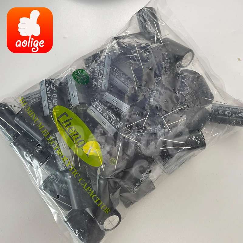 2pcs/lot 200V 470UF 200V470UF 470UF200V volume: 22X35 22*35 mm High frequency low resistance aluminum electrolytic capacitor