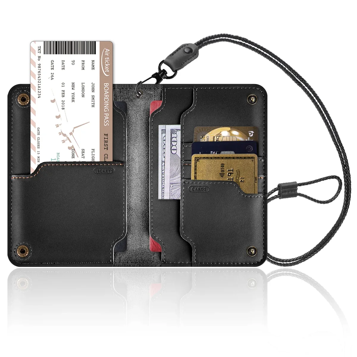 Russian Auto Driver Lisence Holder Wallet Business Travel Passport Cover Man Woman Card Holder Purse With Money Clip