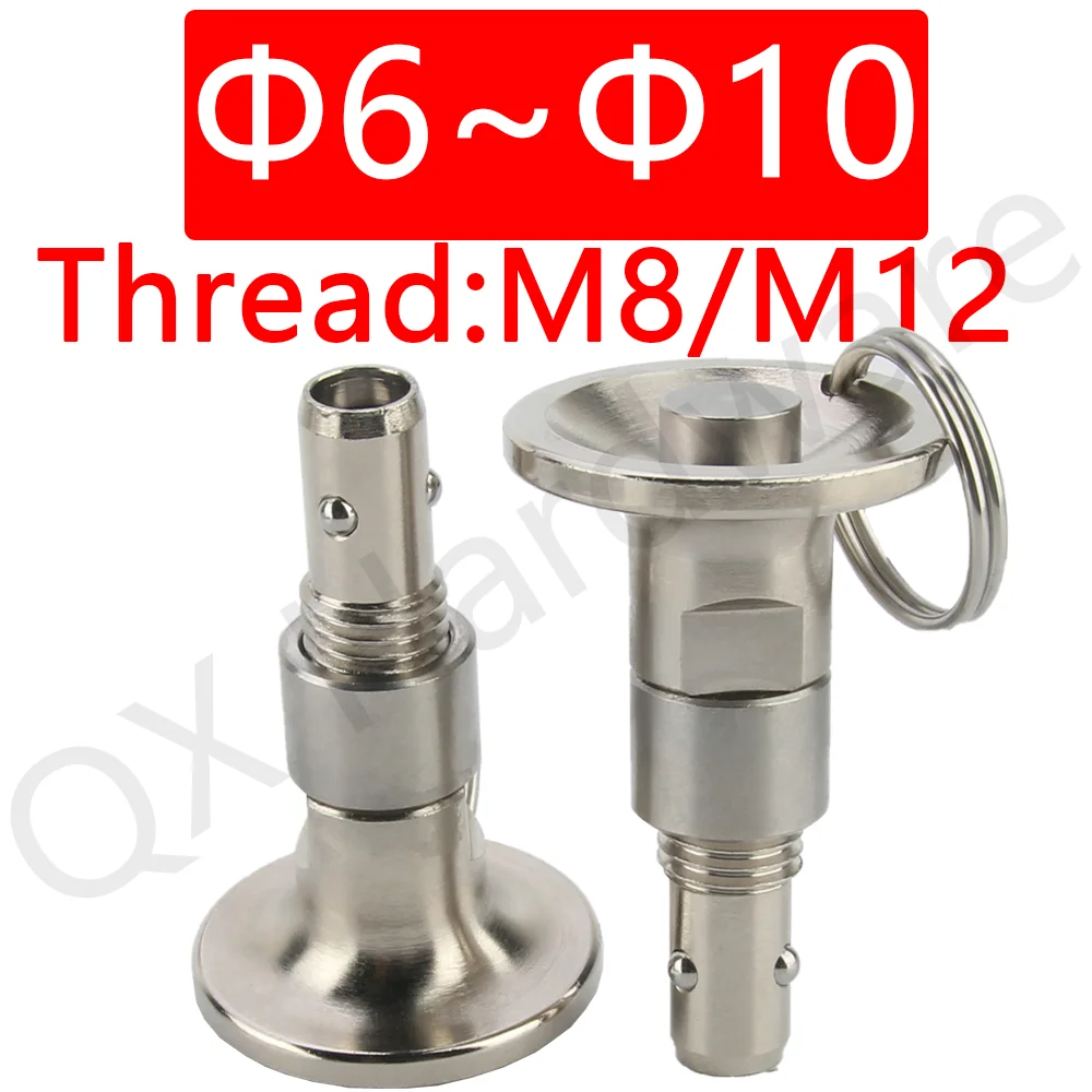 QX125 Stainless Steel Quick Release Pins Carbon Steel With Nickelplated Treatment Body Ball