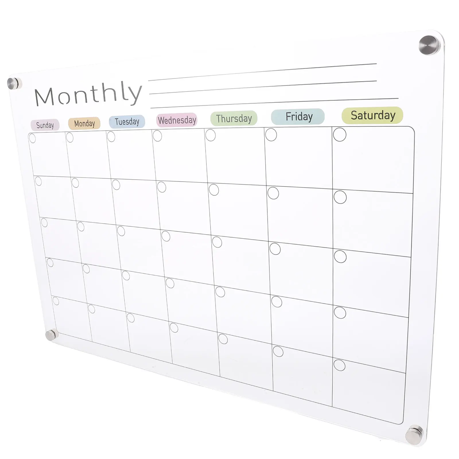 자석 아크릴 냉장고 메시지 보드 드라이 이레이즈 스케줄 플래너 화이트보드 주방 사무실 냉장고 캘린더 정리함