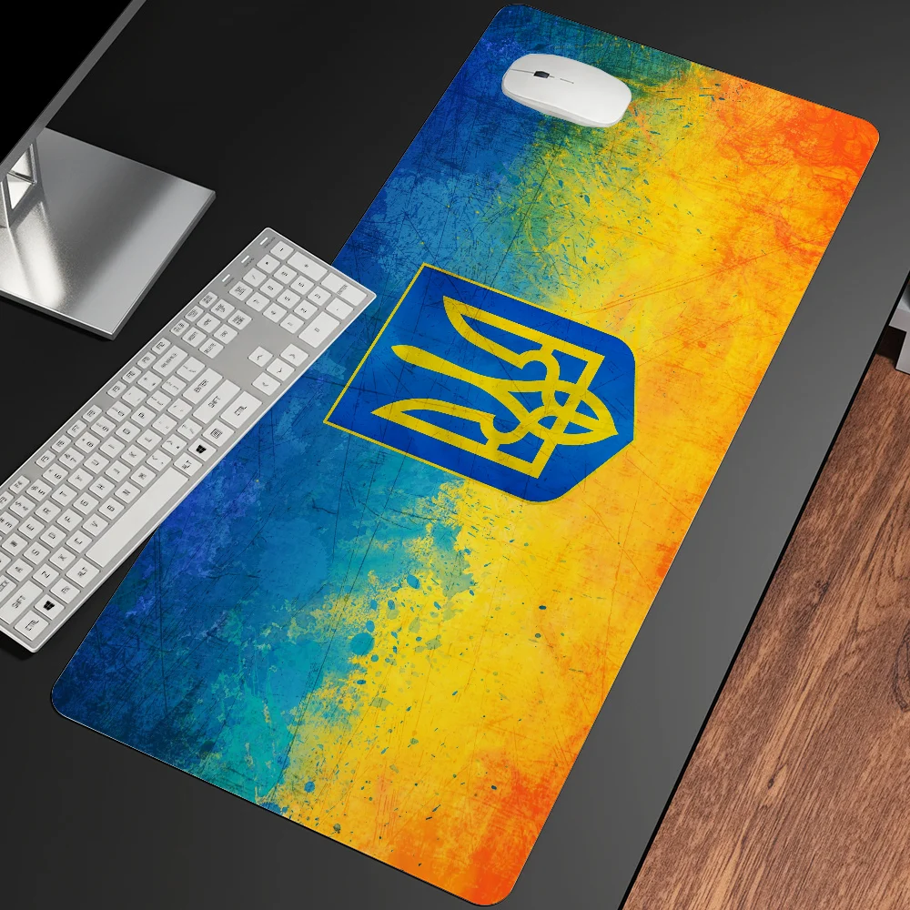

Patterned Ukraine Flag Mousepad Large Gaming Mouse Pad LockEdge Thickened Computer Keyboard Table Desk Mat