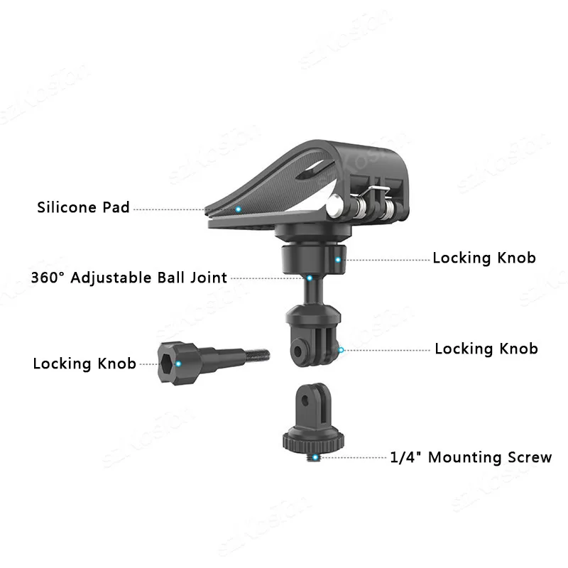Support pare-soleil pour caméra action GoPro DJI - Rotule 360° universel