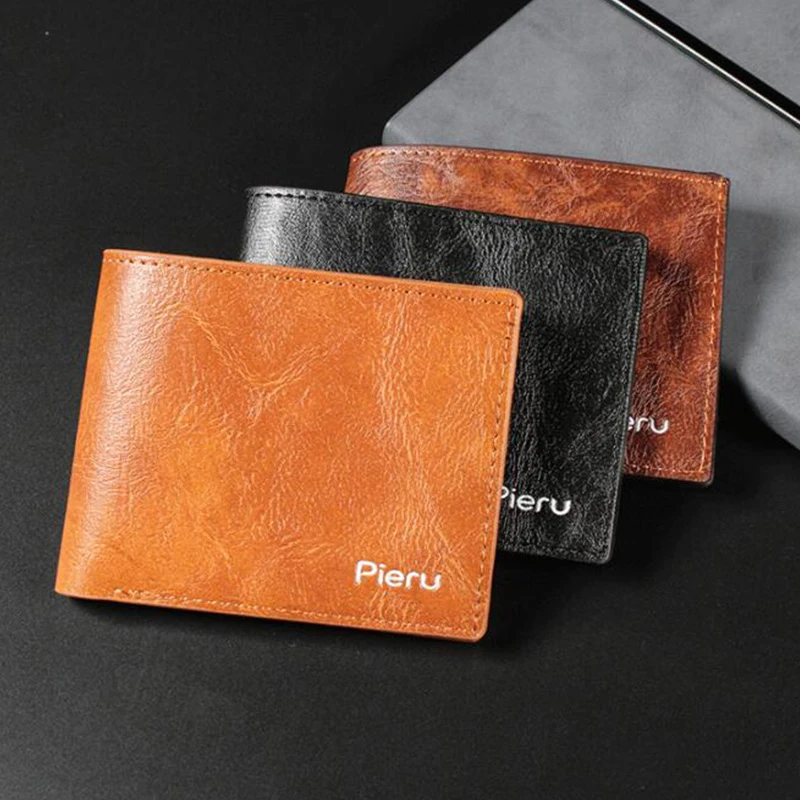 Pu Leather Card Holder Purses Pu Leather Business Wallet Wallet Man