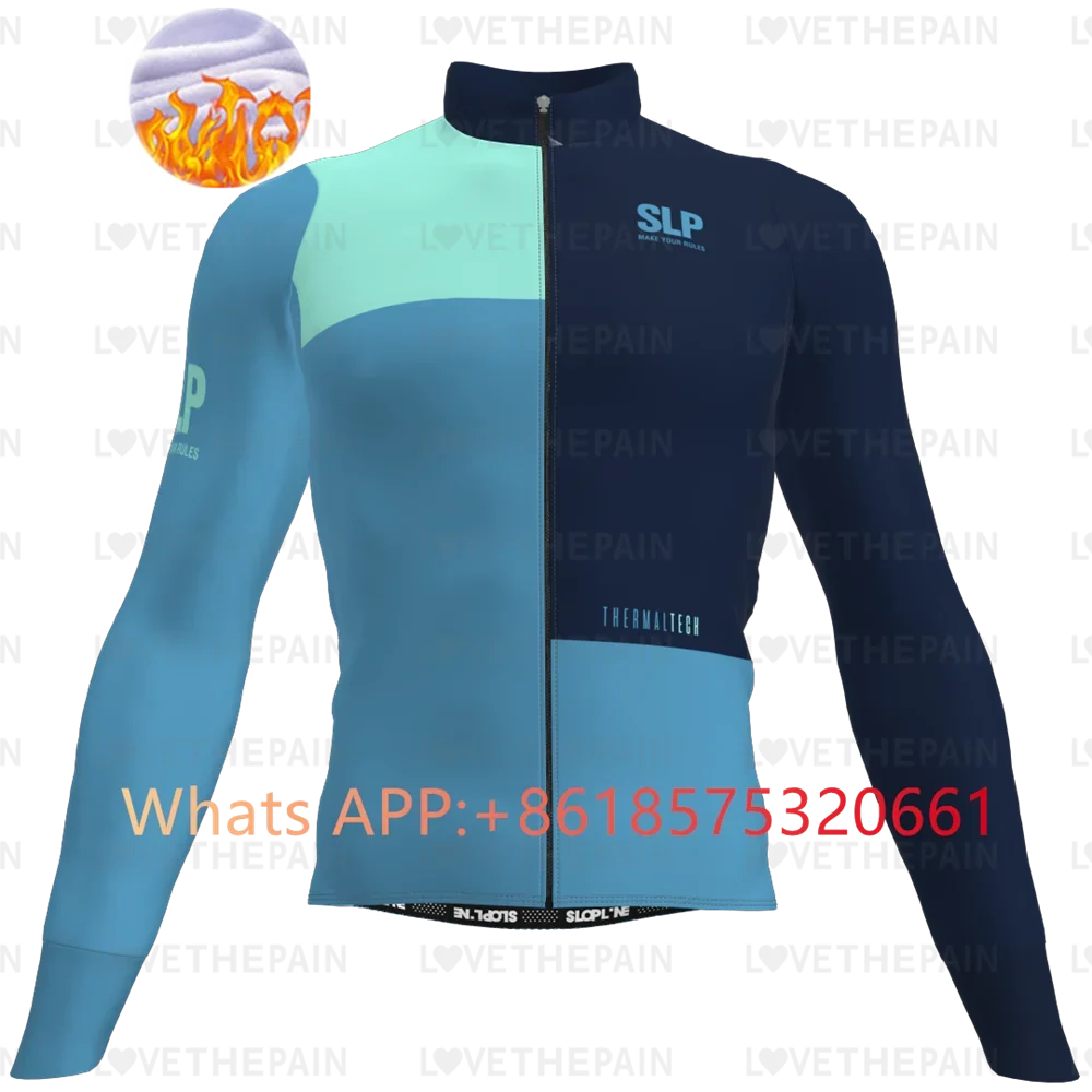 thumbnail image 1 of Slp SLOPLINE Team Ropa térmica de invierno para ciclismo, jersey para hombre, ropa cálida para exteriores, ropa para andar en bicicleta, mangas largas, ciclismo 2024, 1 of 5