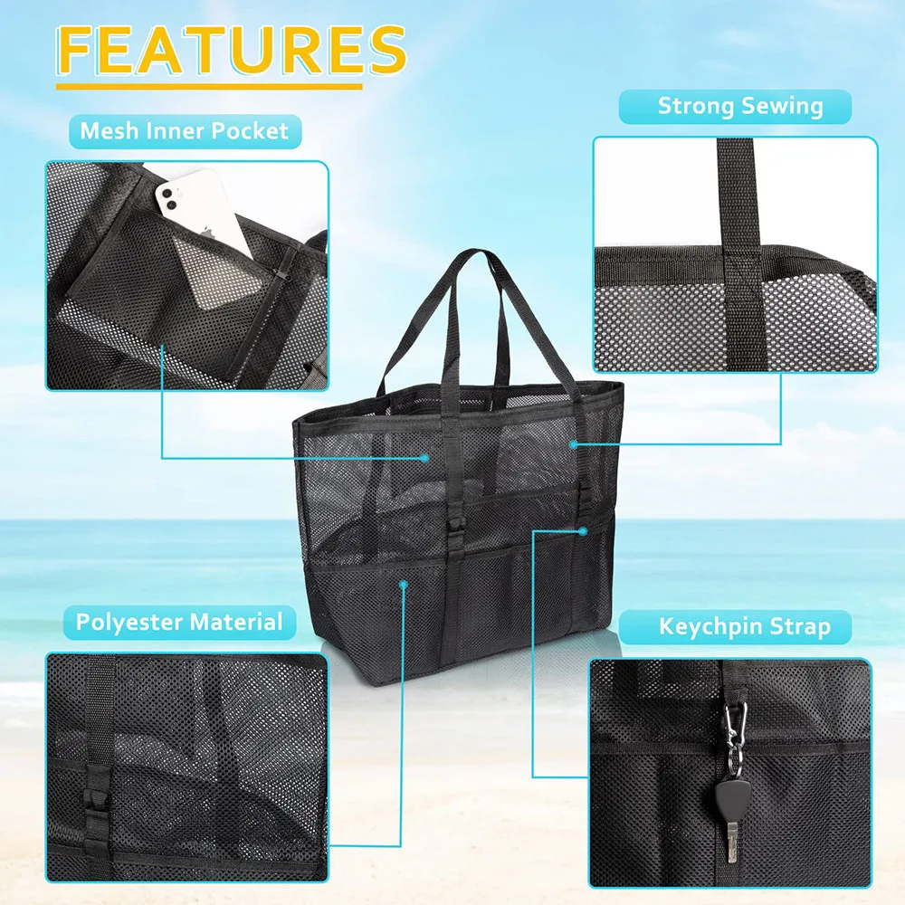 Large Mesh Beach Tote Bag 5