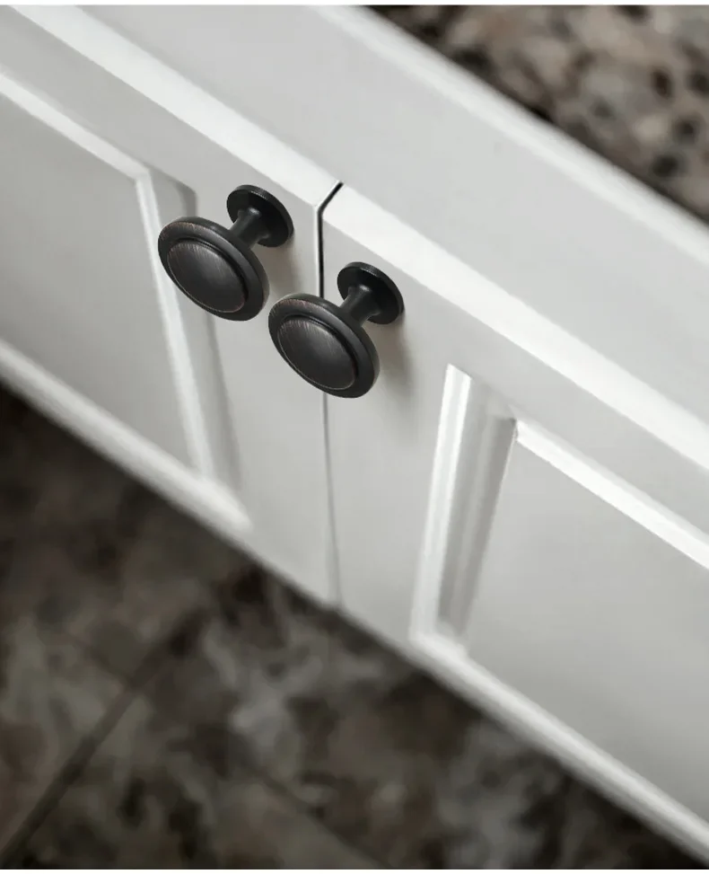 Description Picture 6 of itemZinc Alloy Black Cabinet Handles American Style Solid Kitchen Cupboard Pulls Drawer Knobs Furniture Handle Hardware