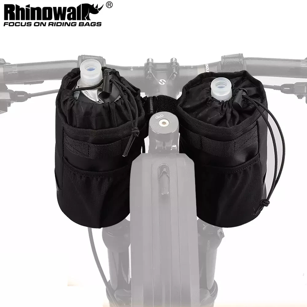Rhinowalk Fahrrad Tasche Radfahren Wasser Flasche Träger Pouch MTB Bike Isolierte Wasserkocher Tasche Reit Lenker 1pc oder 2 stücke zubehör