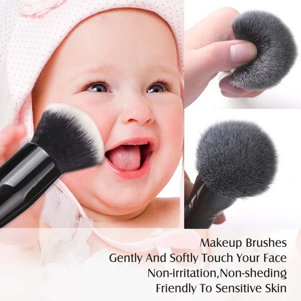 Makeup Brush Set 1Pc Double Ended Contour Sculpting Foundation Concealer Powder Blush Liquid Cream
