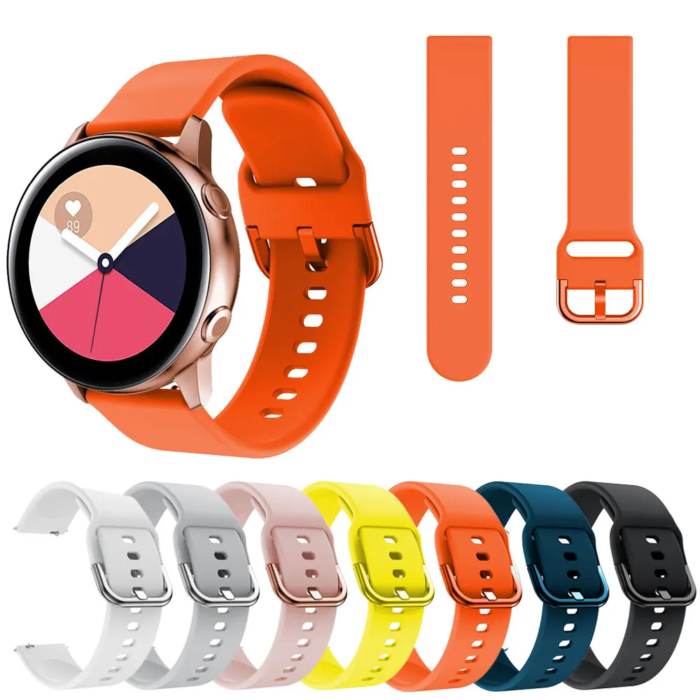

Ремешок силиконовый для наручных часов, браслет для Samsung Galaxy Watch Active 2 40/44 мм Gear Active2 40 мм 44 мм Samsung active2 3 42 мм, 20 мм