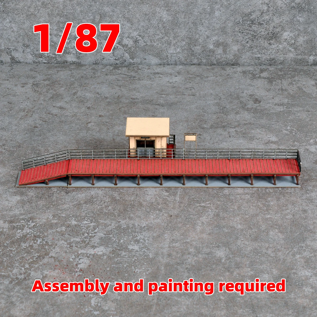 조립식 건축 모형 기차 철도 모형 기차역 플랫폼 미니어처 모래 테이블 디오라마 HO 스케일 모형 키트 1/87