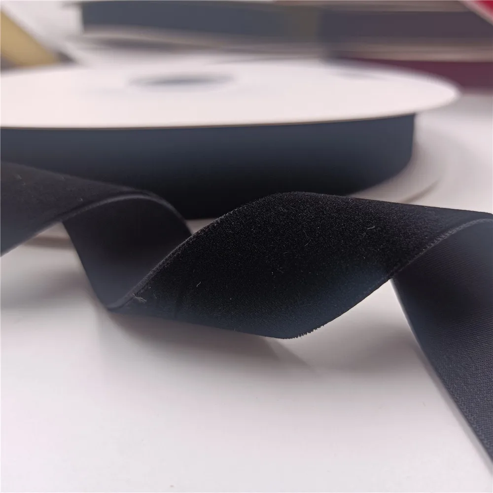 25Mm 3/5/25Yards Single Face Black Velvet Ribbon Nylon Per Bouquet Regalo Fatto A Mano Wrapping Home Party Decoration Christmas