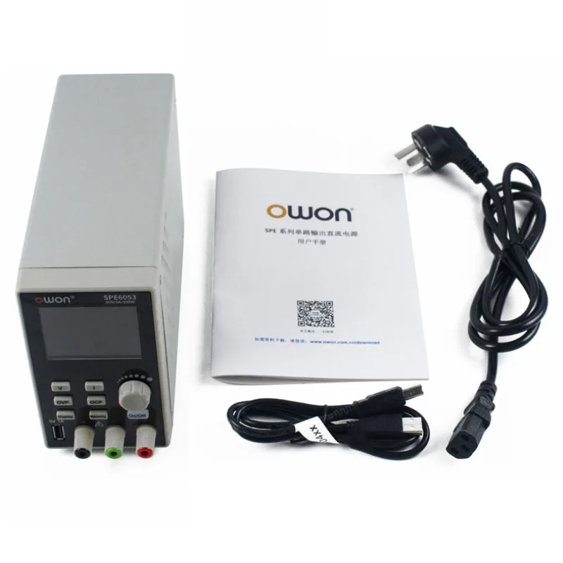 OWON SPE3102 SPE3103 SPE6053 SPE6103 프로그래밍 가능 DC 전원 공급 장치 출력 2.8인치 LCD 해상도 디지털 전압 조정기 스위치