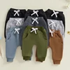 Baby Boys' 3-Pack Pull-on Jogger Pants Knit Pants Classic Fit Elastic Waist Kids Toddler Thick Pants Multipacks Long Pant Winter 1