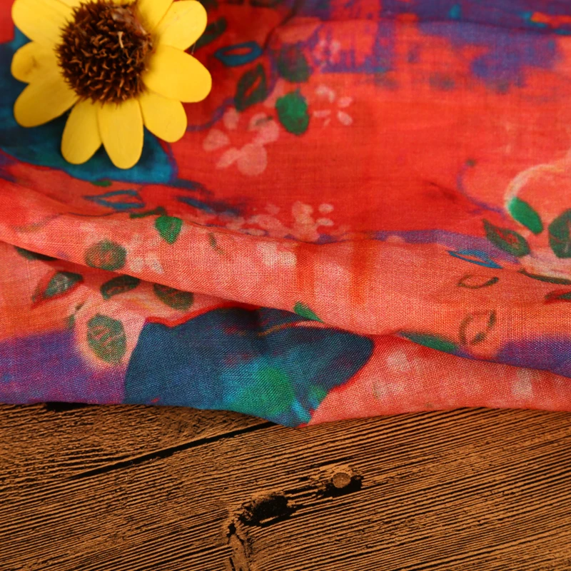 

Высококачественная хлопчатобумажная ткань с принтом redfly ramie для свадебного платья, Тюлевая ткань для юбки в стиле пэчворк