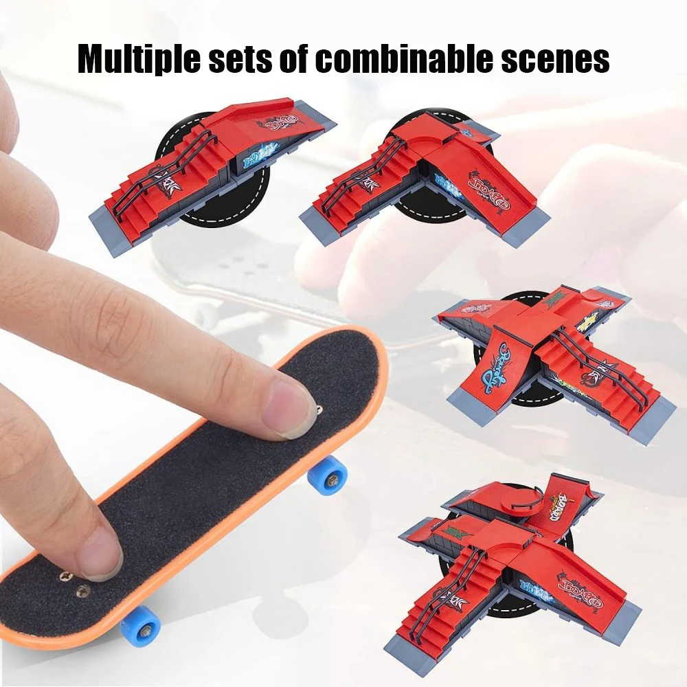 Set di skateboard per dita, in miniatura, con skateboard e scooter Set di skateboard per dita, in miniatura, con skateboard e scooter