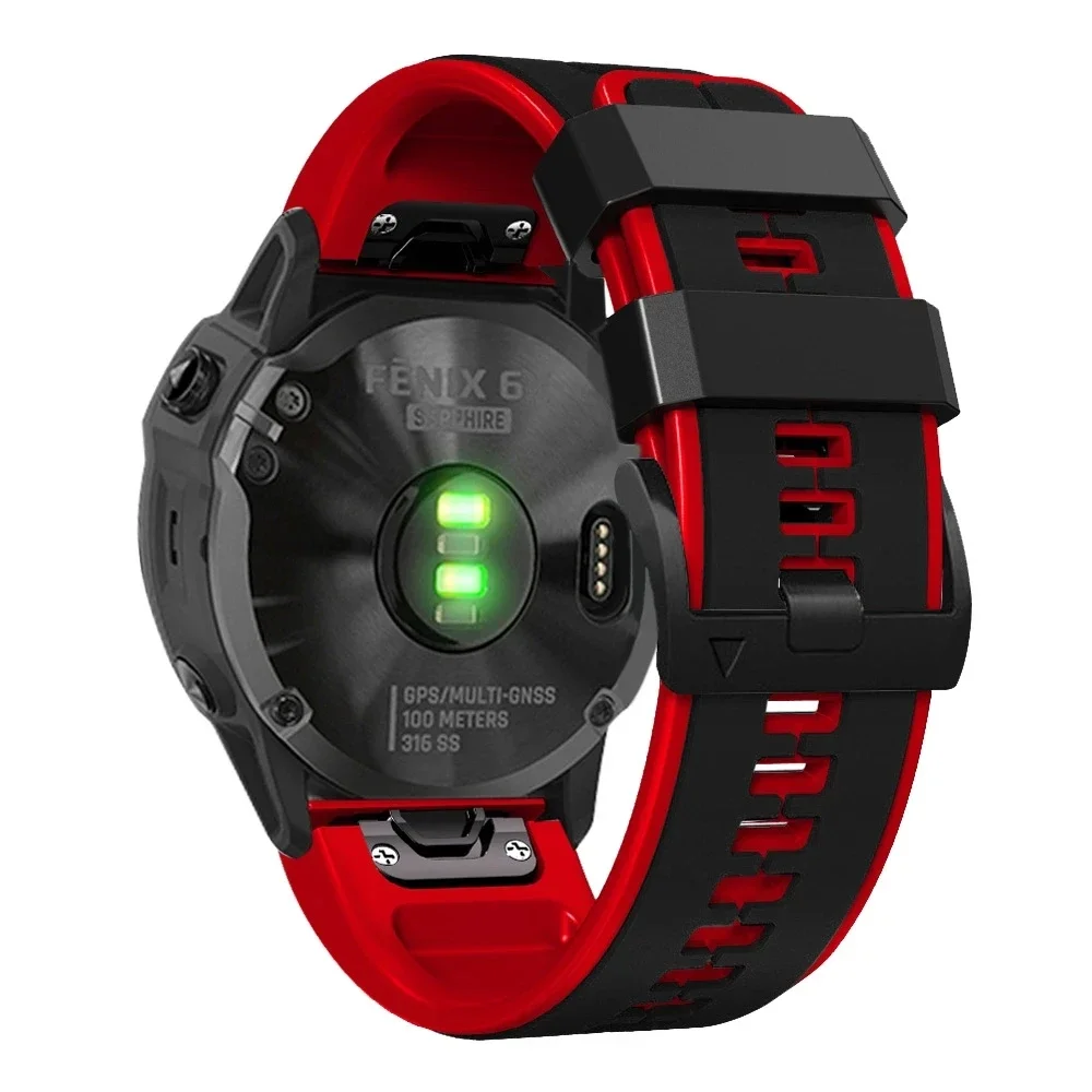 Premium Silicone Quick Release Watch Strap Bracelet - 26mm/22mm Adjustable Wristband for Sports and Outdoor Adventures